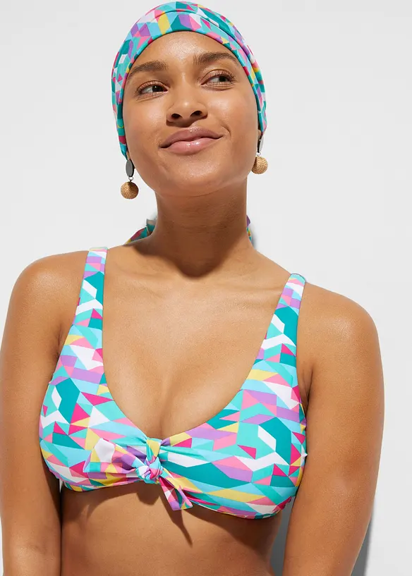 Bikini et jupe paréo (ens. 3 pces), bonprix