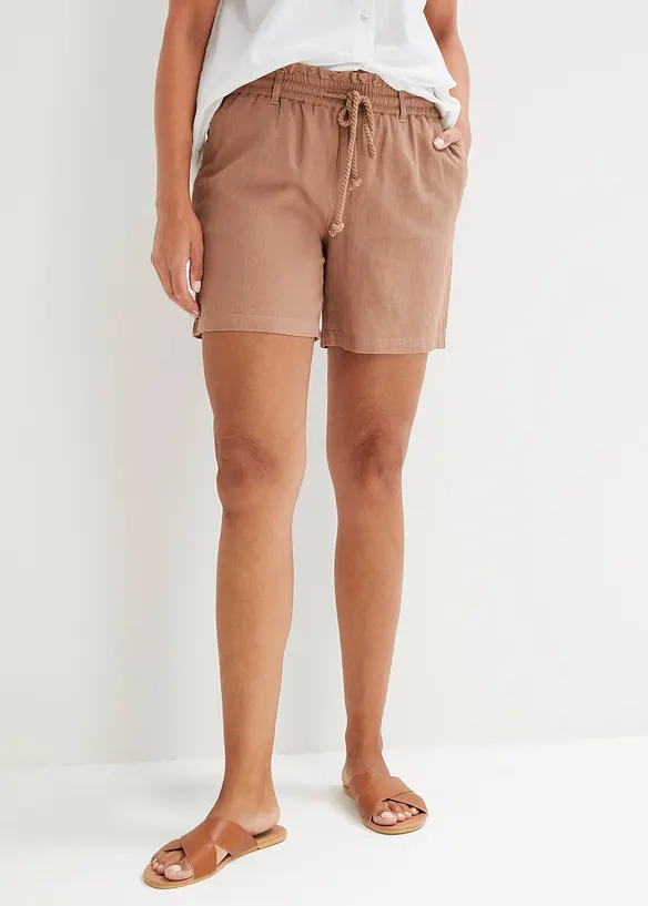 Short paper bag en lin, bonprix