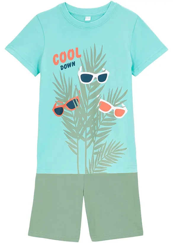 T-shirt et short 100% coton (ens. 2 pces), bonprix