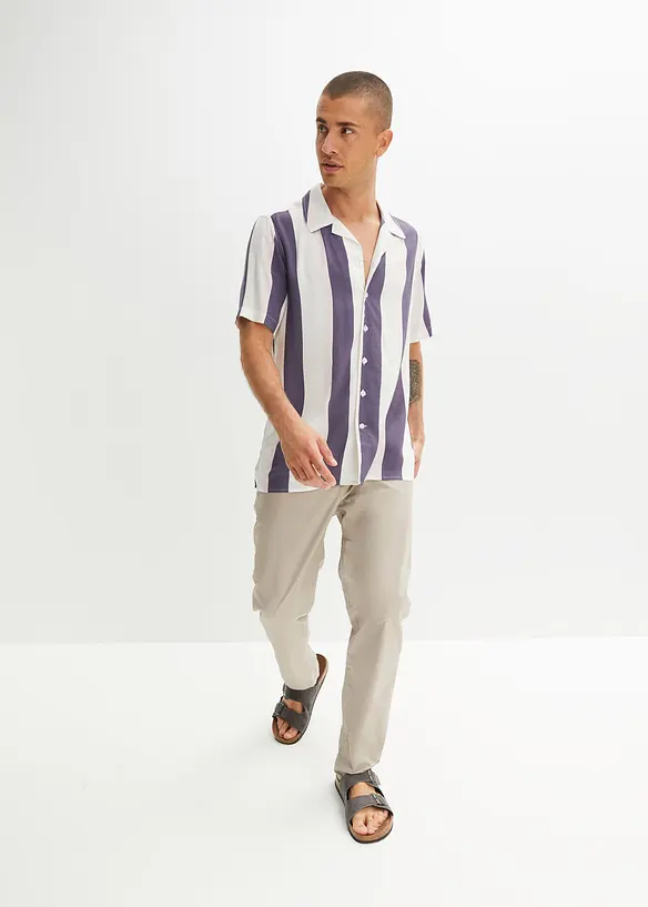 Pantalon droit extensible taille élastiquée, regular, bonprix