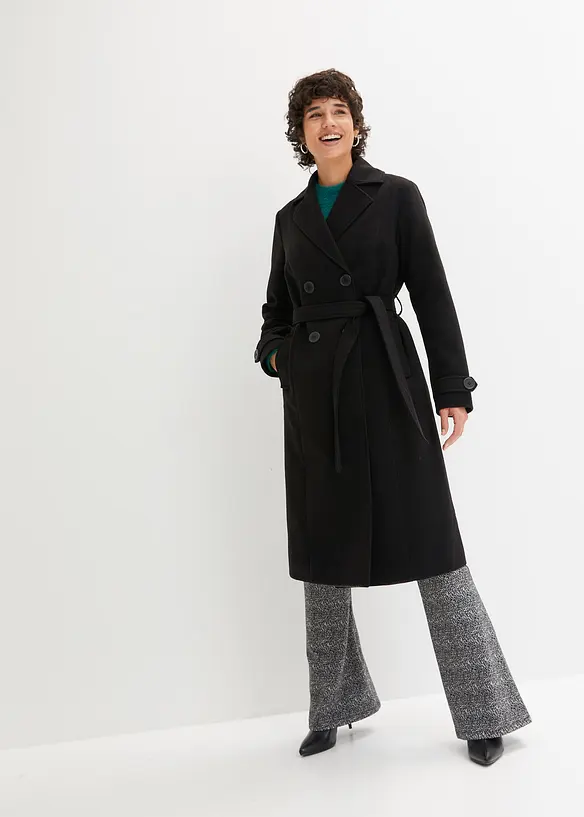 Trench d’hiver aspect laine, bonprix