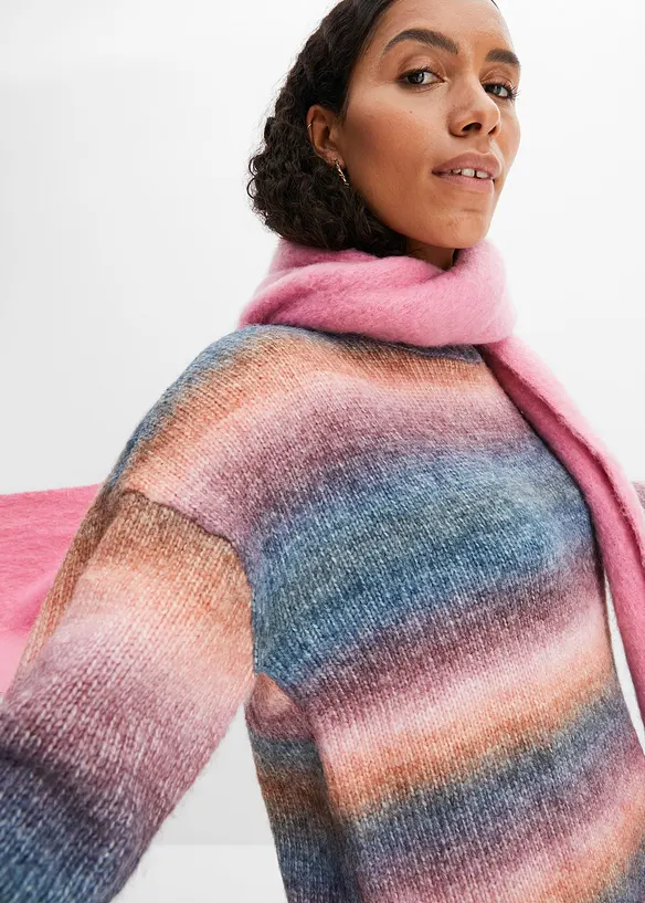 Pull en maille contenant de la laine, effet tie & dye, bonprix