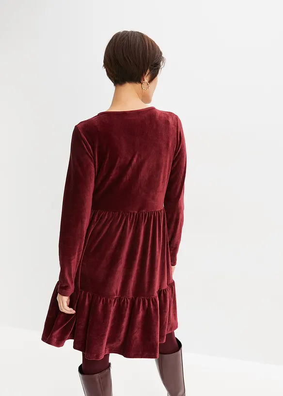 Mini-robe en velours élastique, bonprix