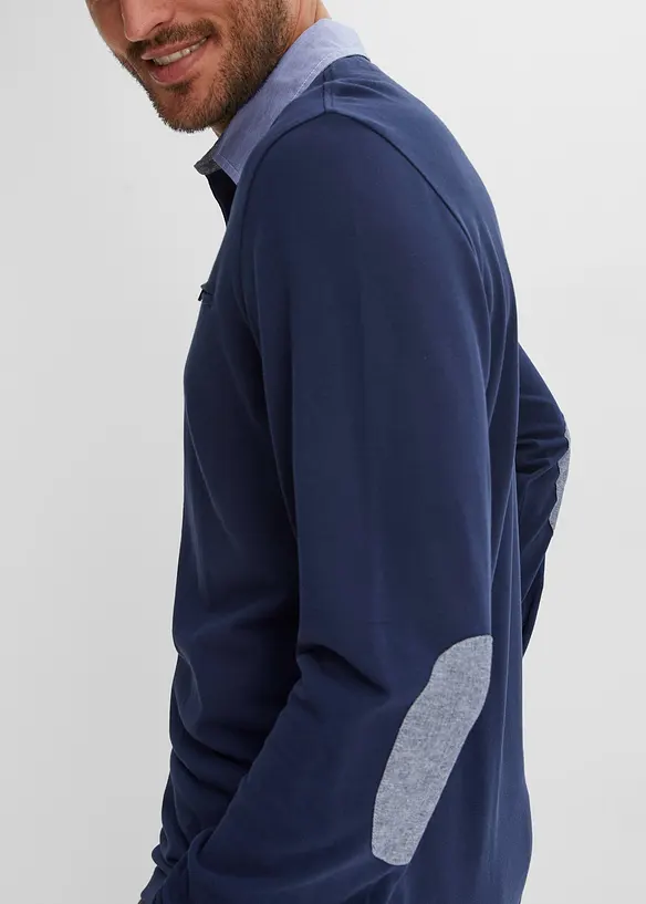 Polo manches longues en maille piquée, bonprix
