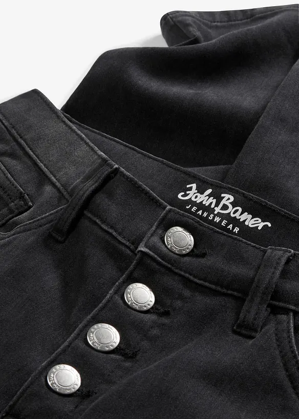 Jean thermique boyfriend taille mi-haute avec intérieur doux, bonprix