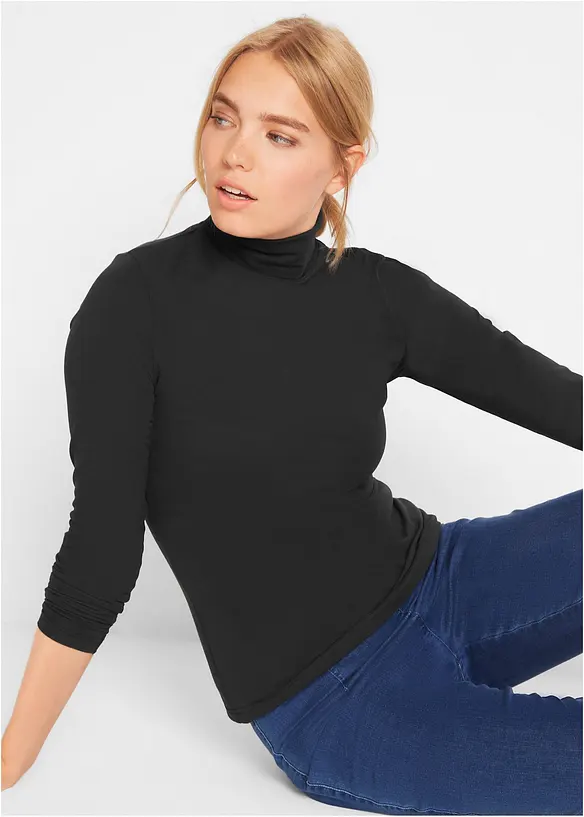 Sous-pull coton à col roulé, bonprix