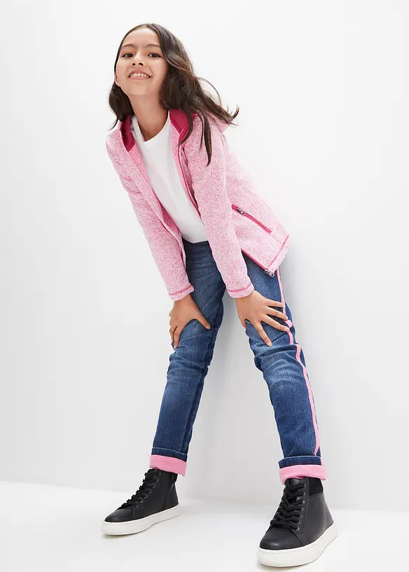 Jean thermique taille mi-haute, doublure jersey, bonprix