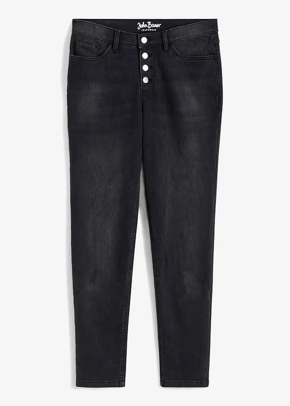 Jean thermique boyfriend taille mi-haute avec intérieur doux, bonprix
