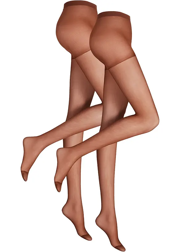 Lot de 2 collants 20den, bonprix