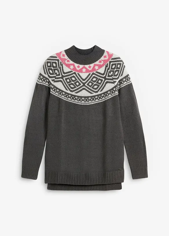 Pull norvégien avec fentes latérales, bonprix