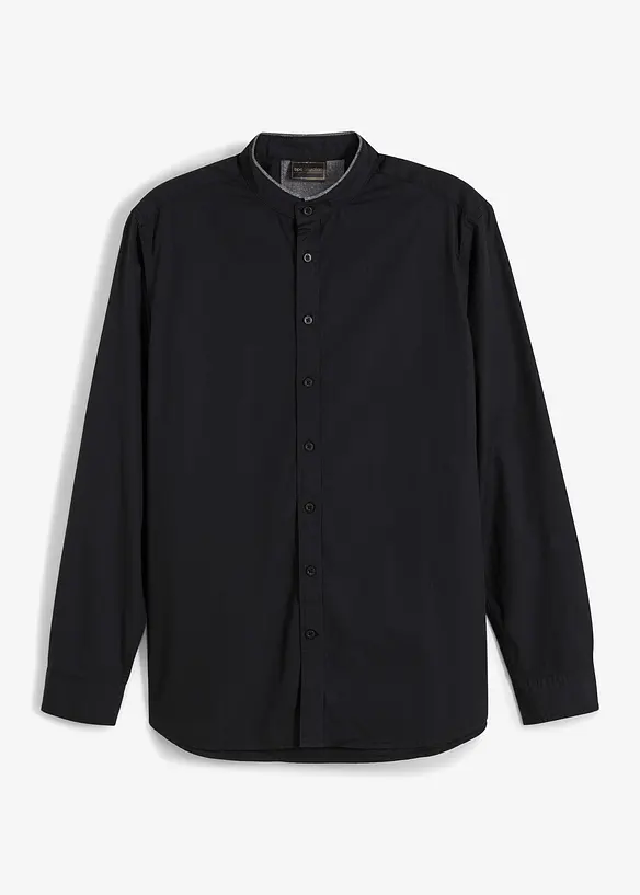 Chemise manches longues à col montant, bpc selection