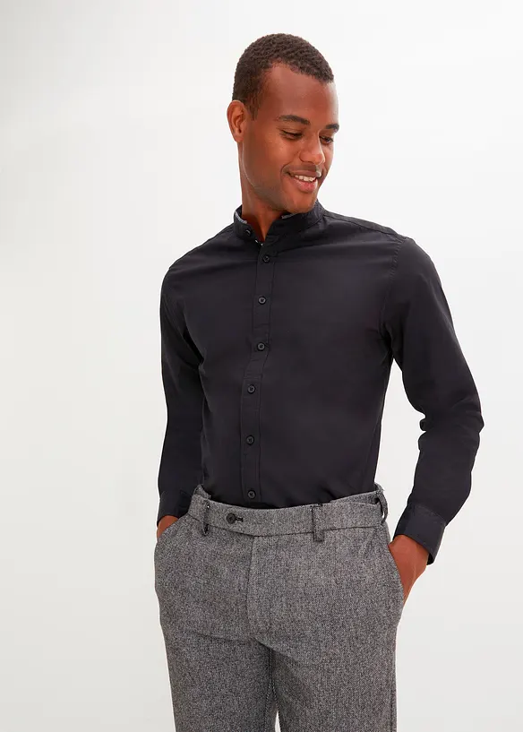 Chemise manches longues à col montant, bpc selection