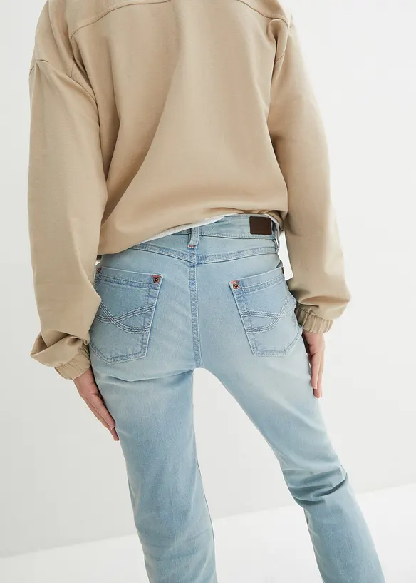 Jean bootcut taille mi-haute, extensible, bonprix