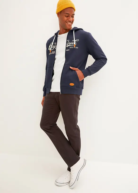 Sweat zippé à capuche, intérieur gratté doux, bonprix