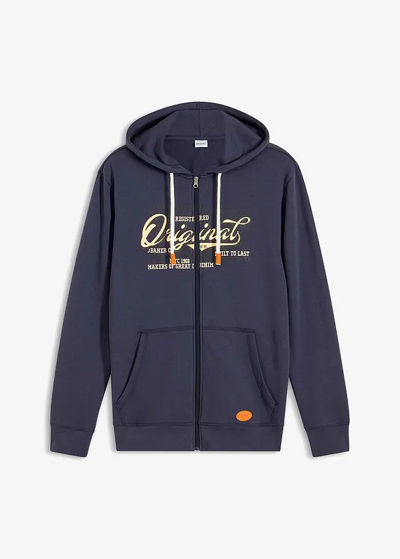 Sweat zippé à capuche, intérieur gratté doux, bonprix