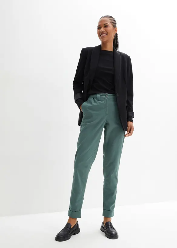 Pantalon chino en coton, longueur chevilles, bonprix