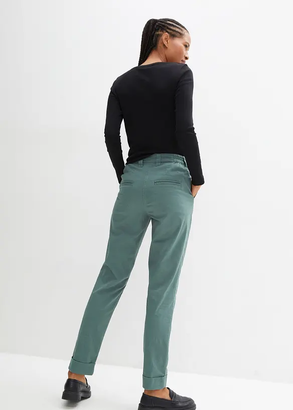 Pantalon chino en coton, longueur chevilles, bonprix