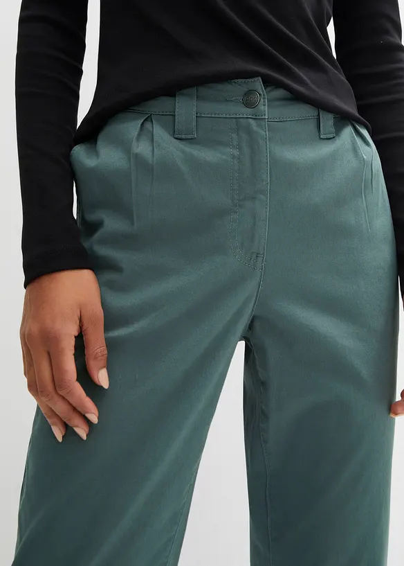Pantalon chino en coton, longueur chevilles, bonprix