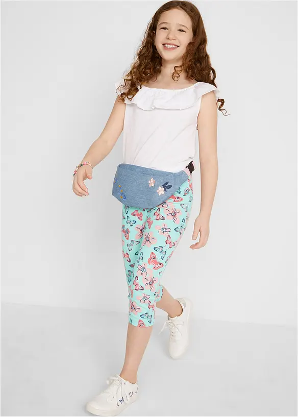 Lot de 2 leggings corsaire avec coton, bonprix