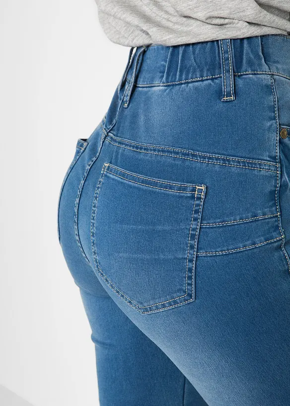 Jean slim taille haute, super stretch, bonprix