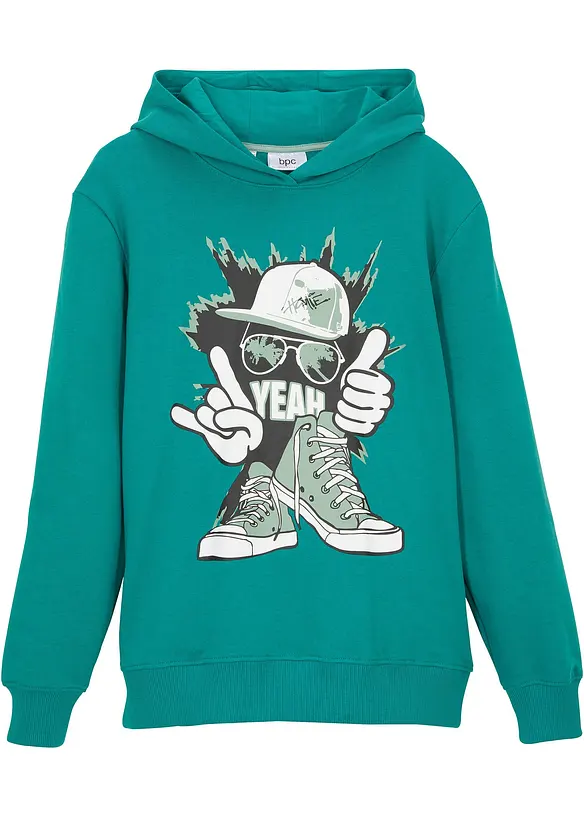 Sweat à capuche en matière douce, bonprix