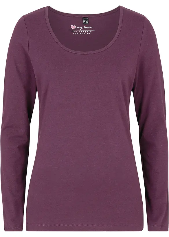 T-shirt manches longues près du corps, bonprix