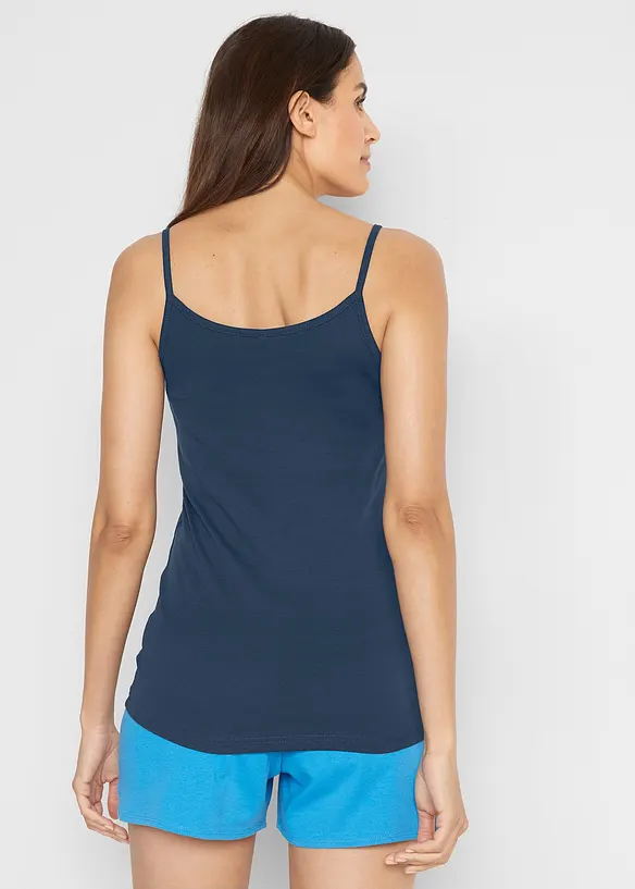 Lot de 3 tops à fines bretelles 100% coton, bonprix