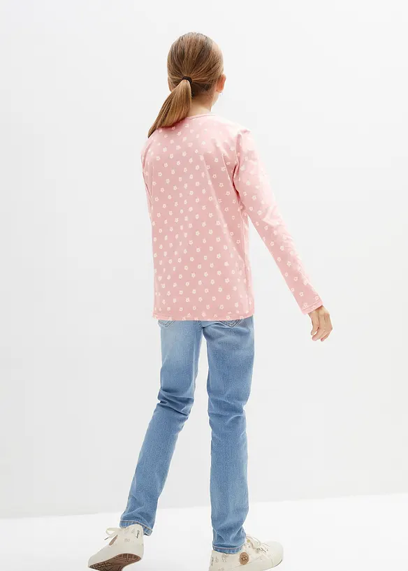 Lot de 3 T-shirts manches longues en coton, bonprix