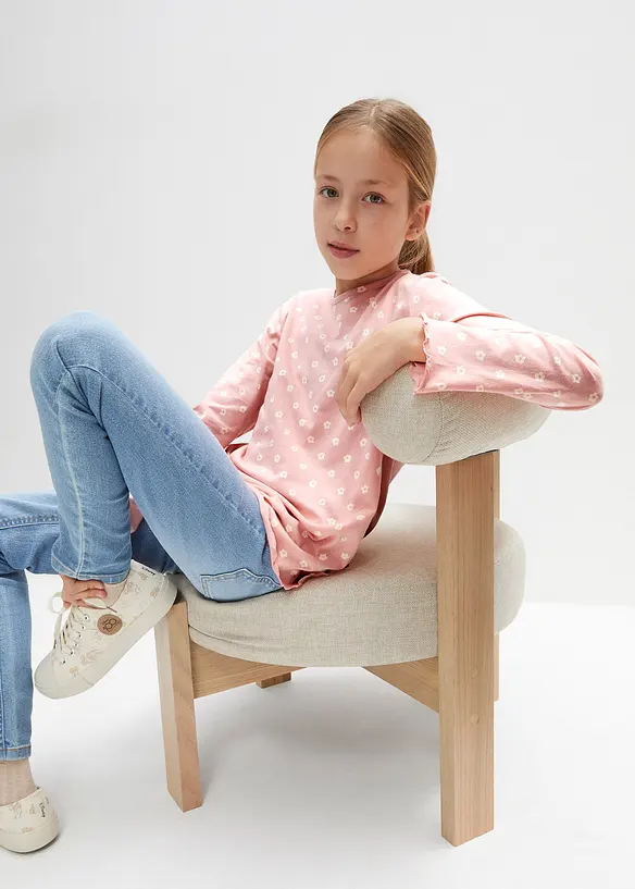 Lot de 3 T-shirts manches longues en coton, bonprix