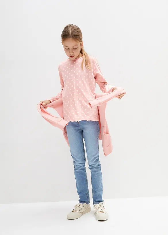Lot de 3 T-shirts manches longues en coton, bonprix