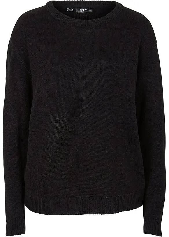 Pull col rond en maille, bonprix