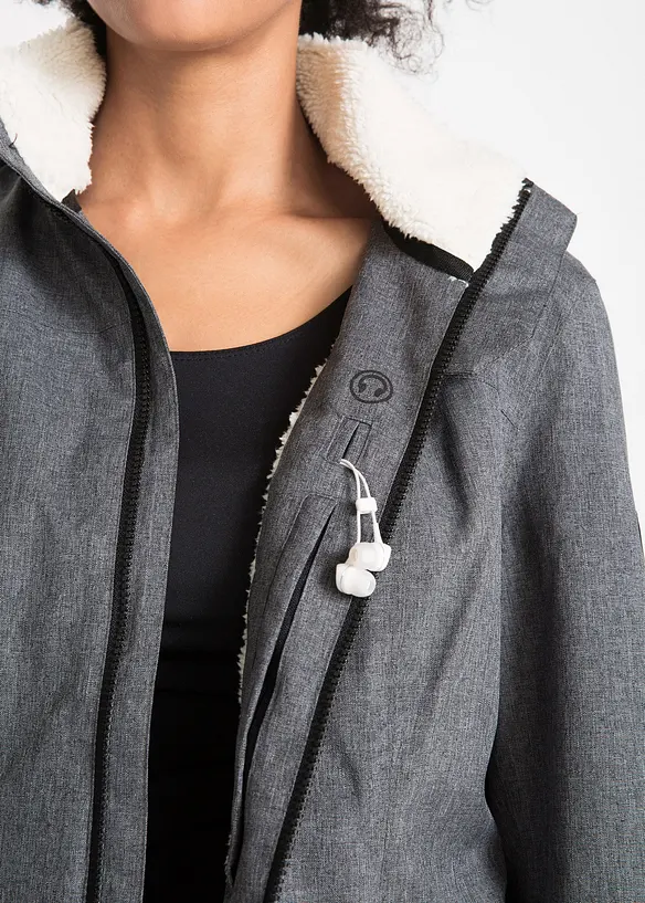 Veste outdoor fonctionnelle avec intérieur polaire peluche, imperméable, bonprix