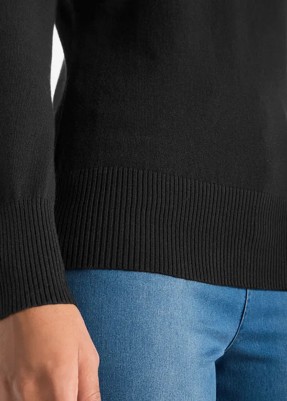 Pull col roulé basique, bonprix