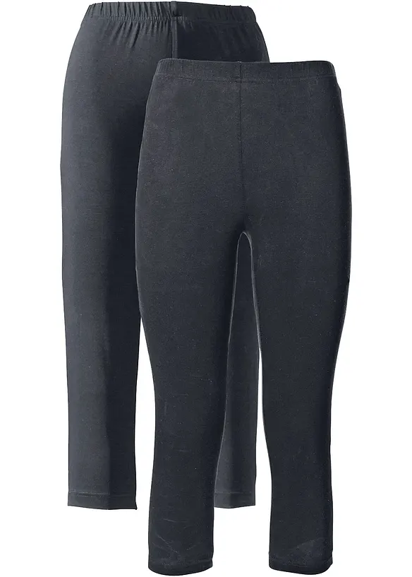 Lot de 2 leggings corsaire étroits, bonprix