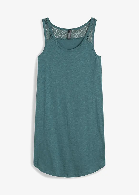 Robe en jersey coton avec dentelle, bonprix