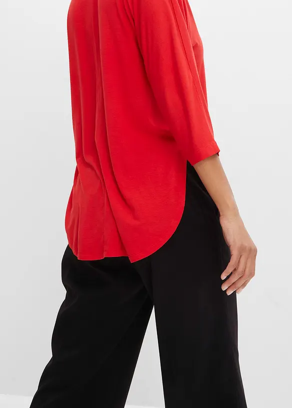 T-shirt manches 3/4 en viscose et élasthanne, bonprix