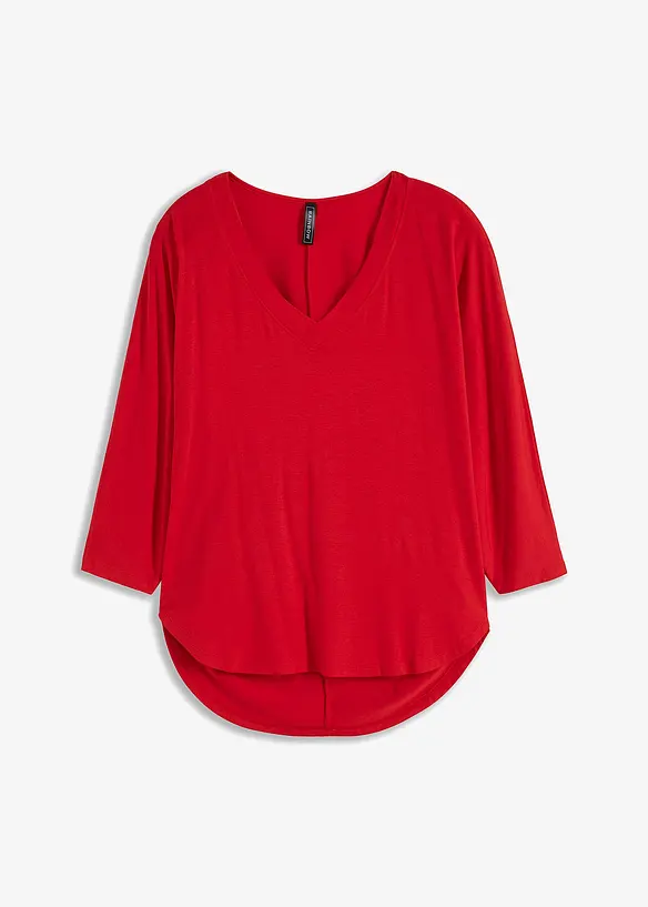T-shirt manches 3/4 en viscose et élasthanne, bonprix