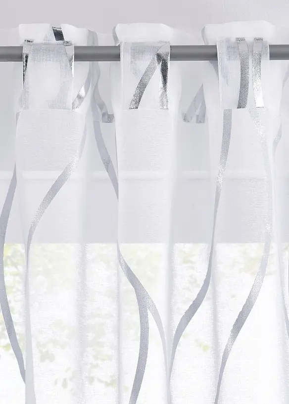 Voilage transparent à imprimé brillant (1 pce), bonprix