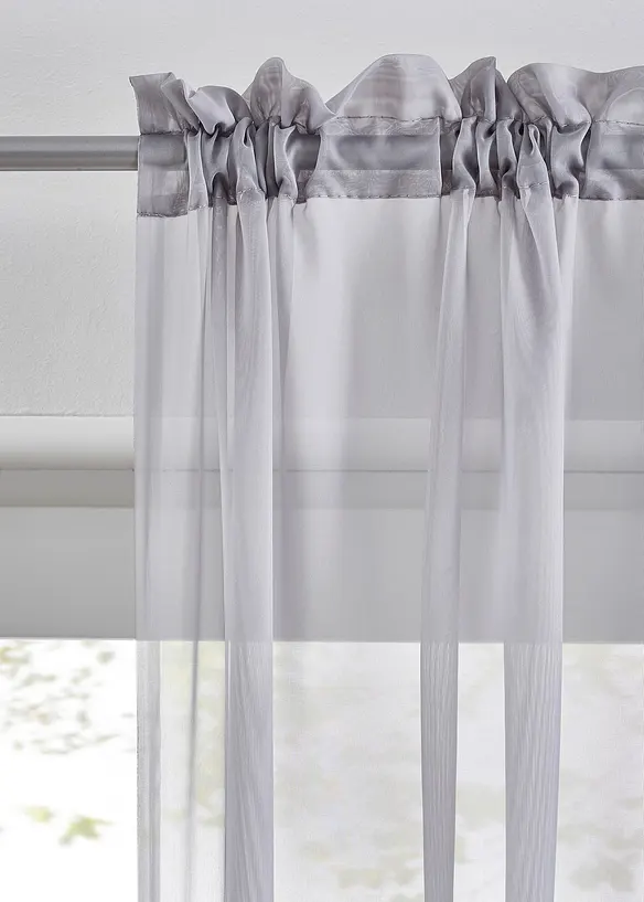 Lot de 2 voilages unis, bonprix