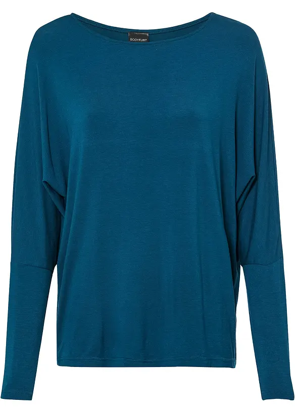 T-shirt manches longues en viscose douce et extensible, bonprix