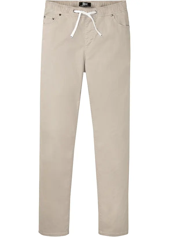 Pantalon droit extensible taille élastiquée, regular, bonprix
