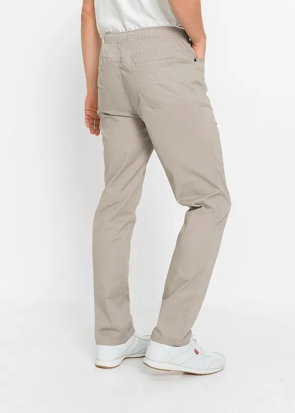 Pantalon droit extensible taille élastiquée, regular, bonprix