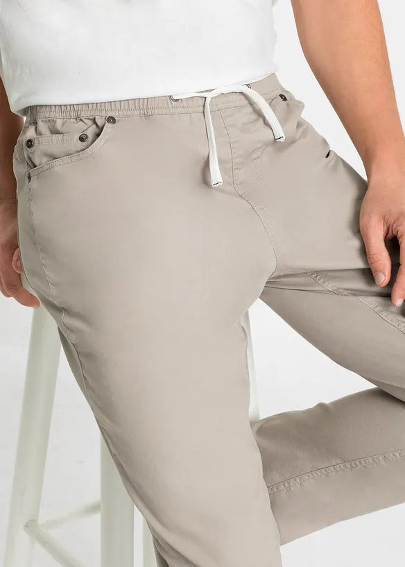 Pantalon droit extensible taille élastiquée, regular, bonprix
