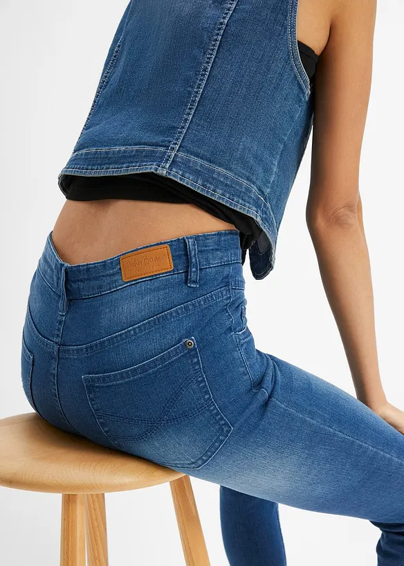 Jean skinny taille haute, cropped, bonprix