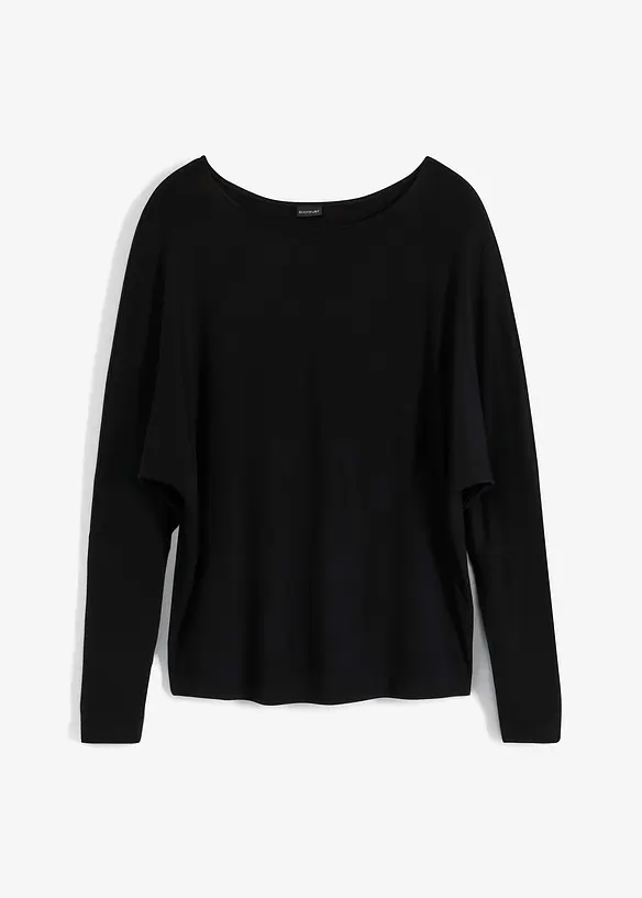 T-shirt manches longues en viscose douce et extensible, bonprix