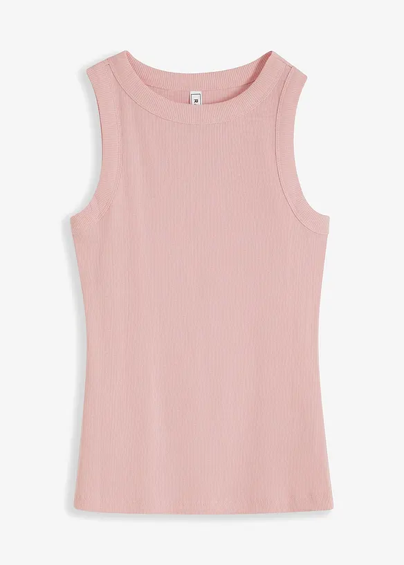 Débardeur côtelé 100% coton, bonprix