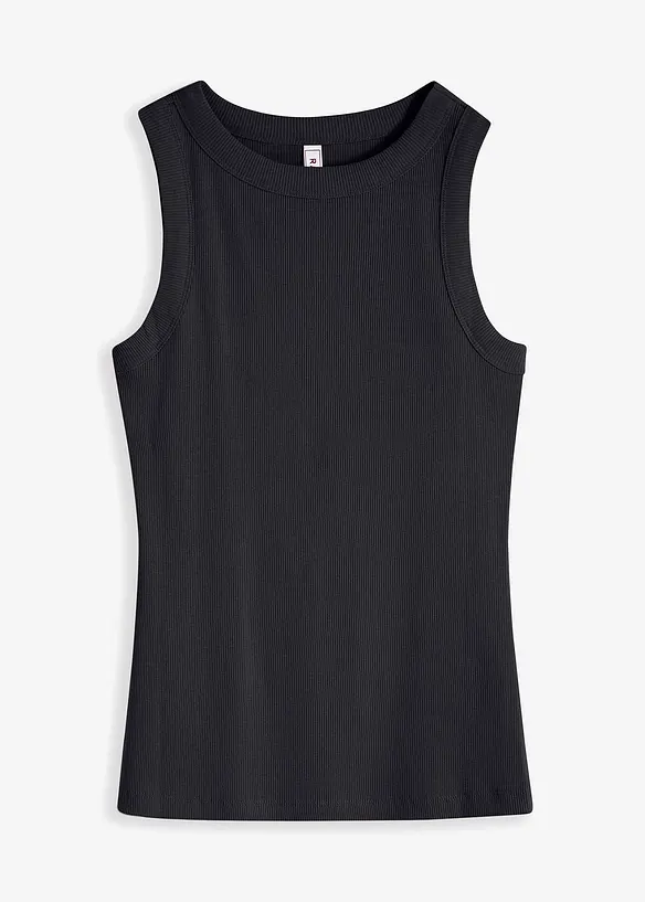 Débardeur côtelé 100% coton, bonprix