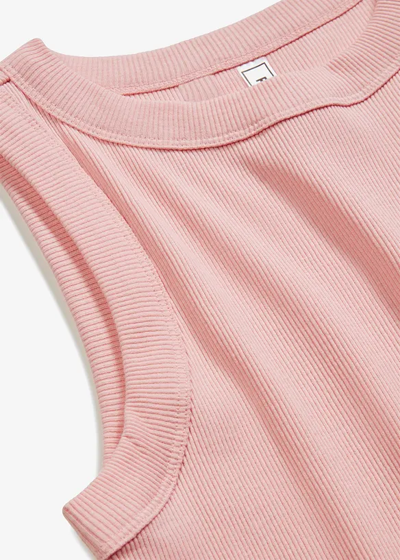 Débardeur côtelé 100% coton, bonprix