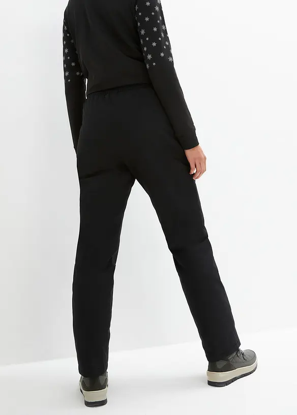 Pantalon thermique avec doublure polaire et taille élastiquée, imperméable, bonprix