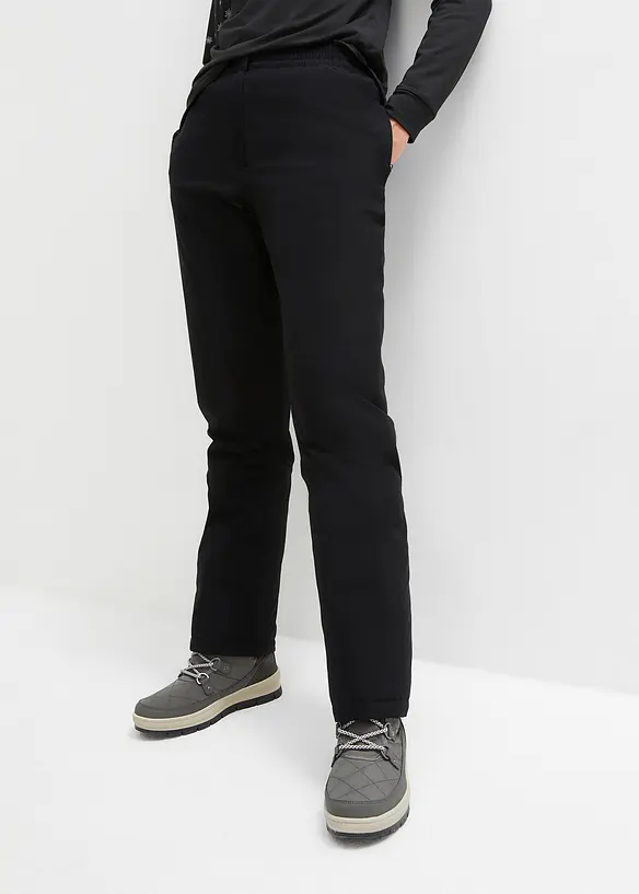 Pantalon thermique avec doublure polaire et taille élastiquée, imperméable, bonprix